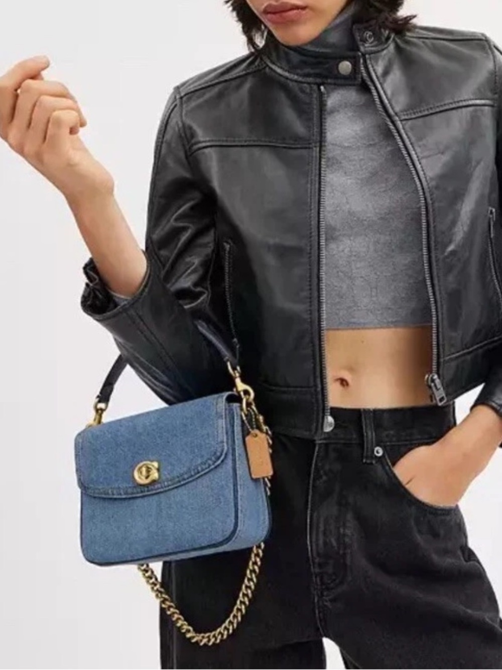 Authentic COACH Cassie 19 Crossbody in Indigo Denim CR662 | NWT - Picture 12 of 14